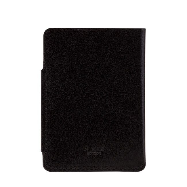 A-SLIM Minimalist Leather Wallet Ninja - Black